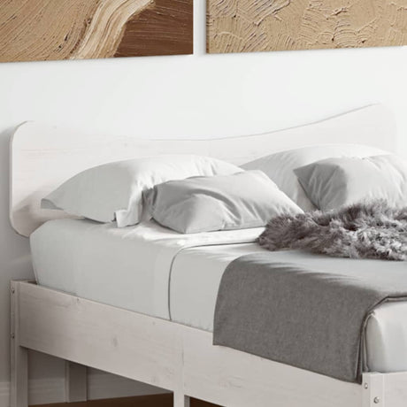 Vidaxl hoofdbord 120 cm massief grenenhout wit