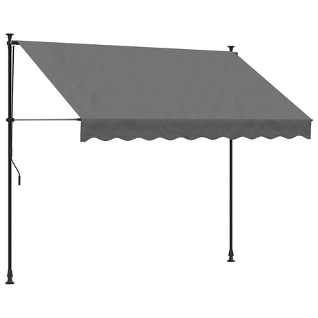 Markiza rozkładana Vidaxx 250x150 cm z tkaniny i stali w kolorze antracytowym