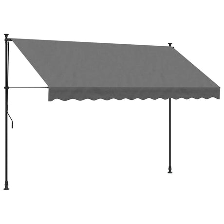 Markiza rozkładana Vidaxx 300x150 cm z tkaniny i stali w kolorze antracytowym