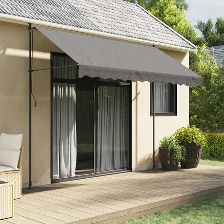 Markiza rozkładana Vidaxx 300x150 cm z tkaniny i stali w kolorze antracytowym