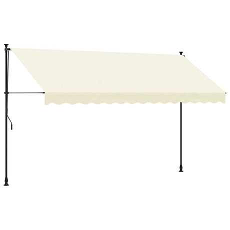 Markiza rozkładana Vidaxx 350x150 cm z tkaniny i stali w kolorze kremowym