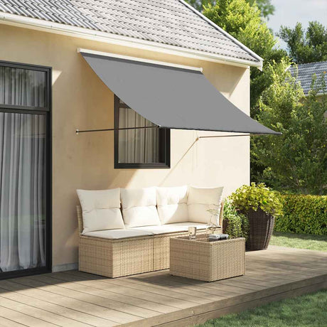 Markiza rozkładana Vidaxx 250x150 cm z tkaniny i stali w kolorze antracytowym