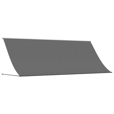 Markiza rozsuwana Vidaxx 350x150 cm z tkaniny i stali w kolorze antracytowym