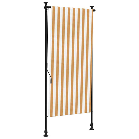 Roleta zewnętrzna Vidaxxl 120x270 cm tkanina i stal pomarańczowo-biała