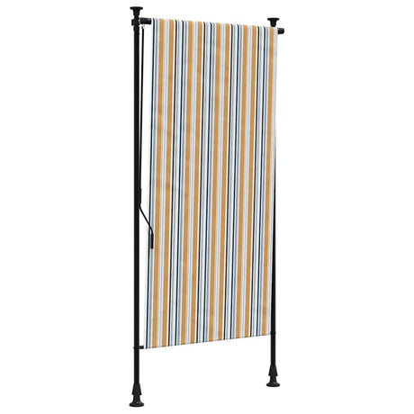 Roleta zewnętrzna Vidaxxl 120x270 cm tkanina i stal żółto-biała