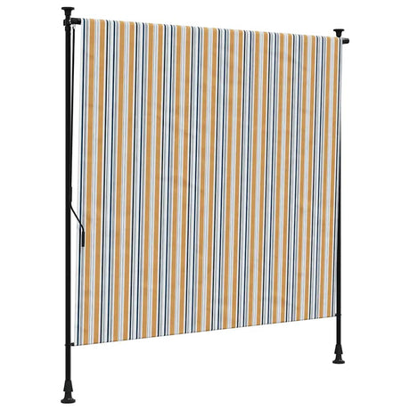 Roleta zewnętrzna Vidaxxl 200x270 cm tkanina i stal żółto-biała