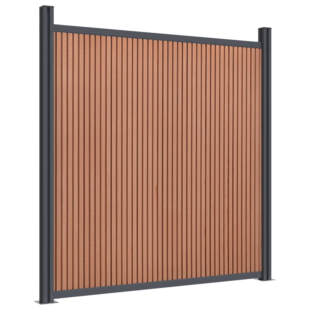 VidaXL Panel ogrodzeniowy 180x186 cm HKC brązowy