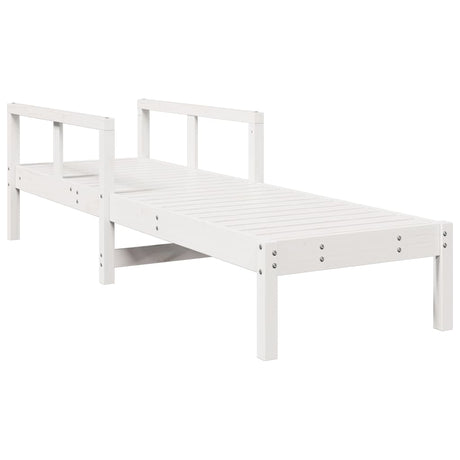 Vidaxl ligstoel 199,5x62x55 cm massief grenenhout wit