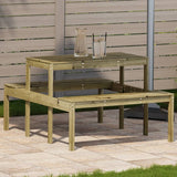 Vidaxl picknicktafel 110x134x75 cm geïmpregneerd grenenhout