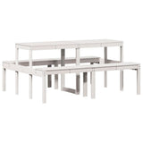 Vidaxl picknicktafel 160x134x75 cm massief grenenhout wit