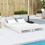 Vidaxl ligbedden 2 st 205x60x31,5 cm massief grenenhout wit