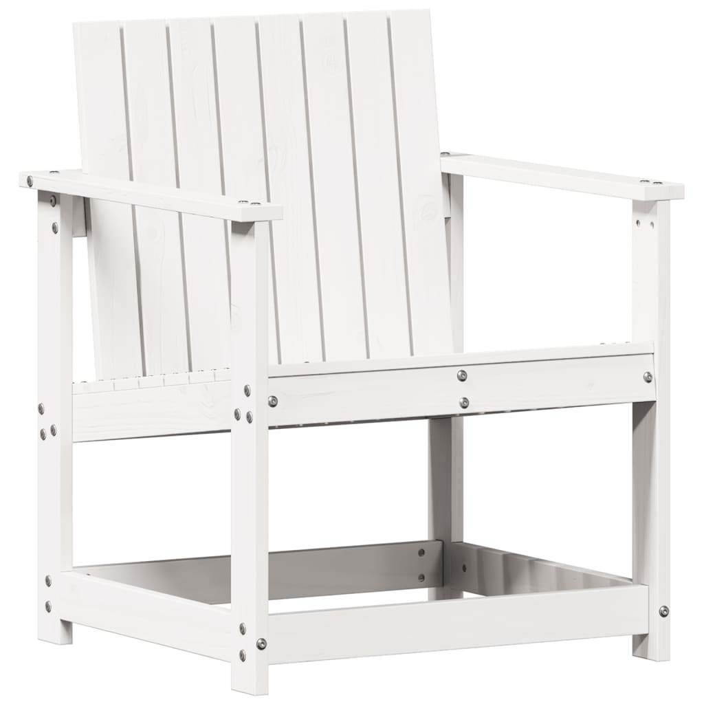 Vidaxl tuinstoel 62x56x77 cm massief grenenhout wit