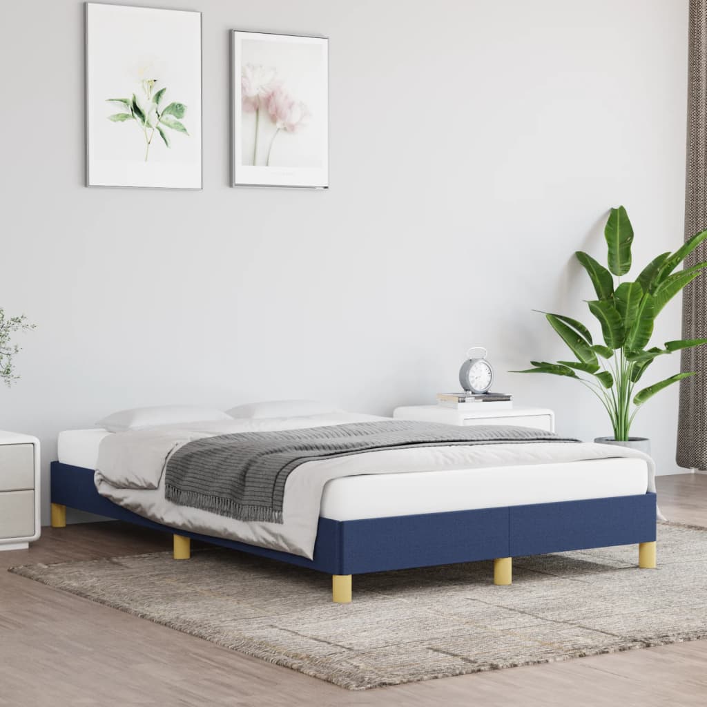 Vidaxl bedframe zonder matras 120x190 cm stof blauw