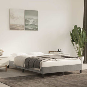Vidaxl bedframe zonder matras 120x190 cm fluweel lichtgrijs