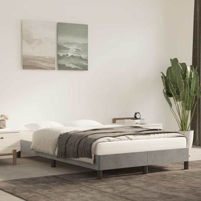 Vidaxl bedframe zonder matras 120x190 cm fluweel lichtgrijs