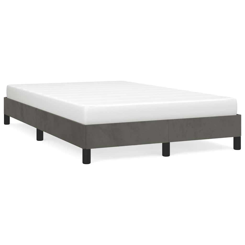 Vidaxl bedframe zonder matras 120x190 cm fluweel donkergrijs