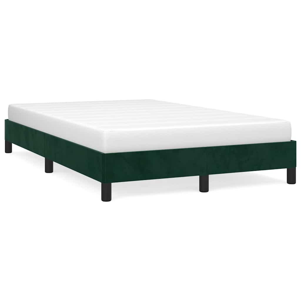 Vidaxl bedframe zonder matras 120x190 cm fluweel donkergroen