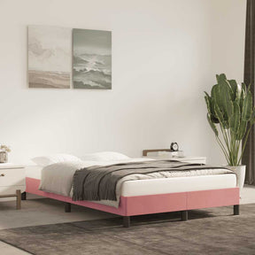 Vidaxl bedframe zonder matras 120x190 cm fluweel roze