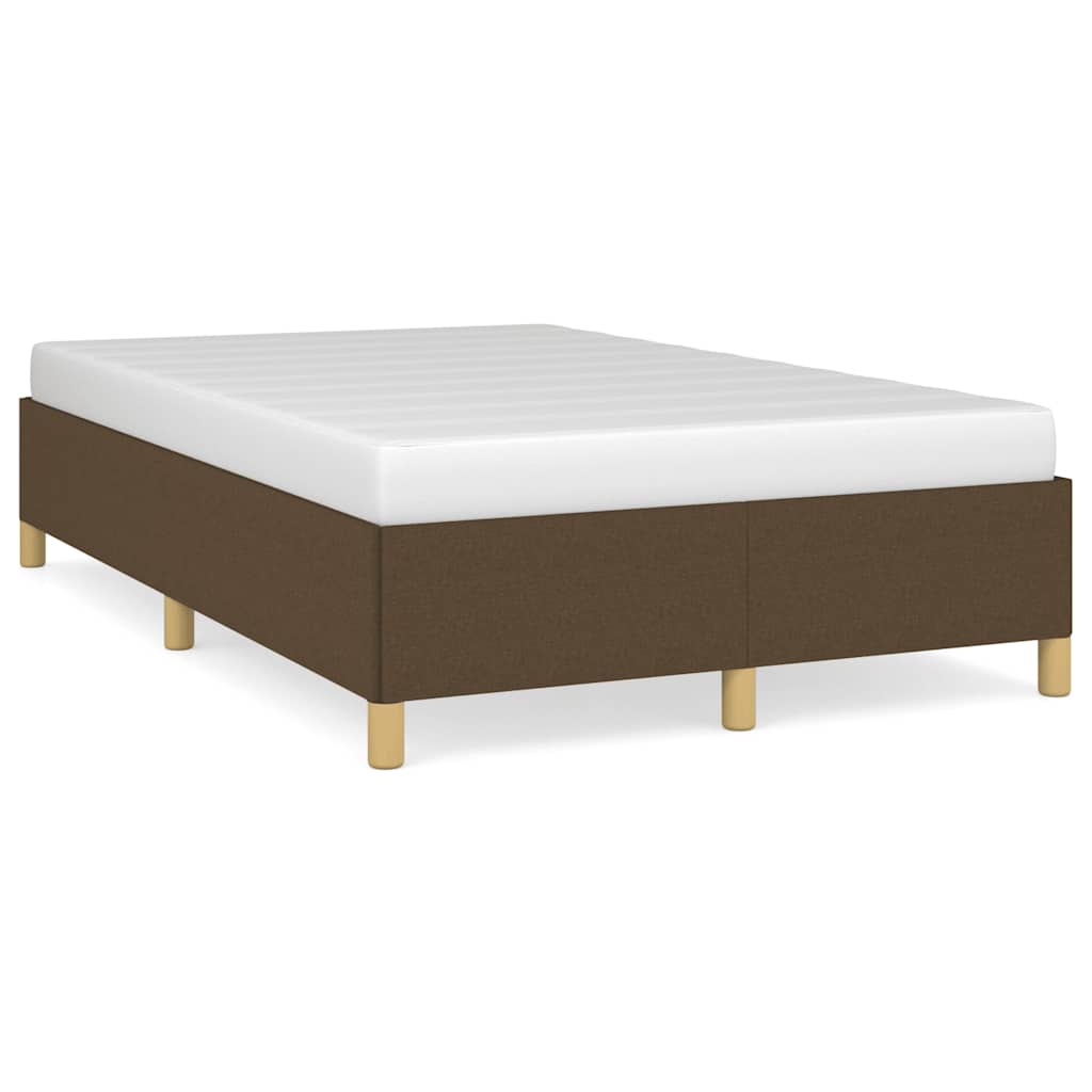 Vidaxl bedframe zonder matras 120x190 cm stof donkerbruin