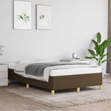 Vidaxl bedframe zonder matras 120x190 cm stof donkerbruin