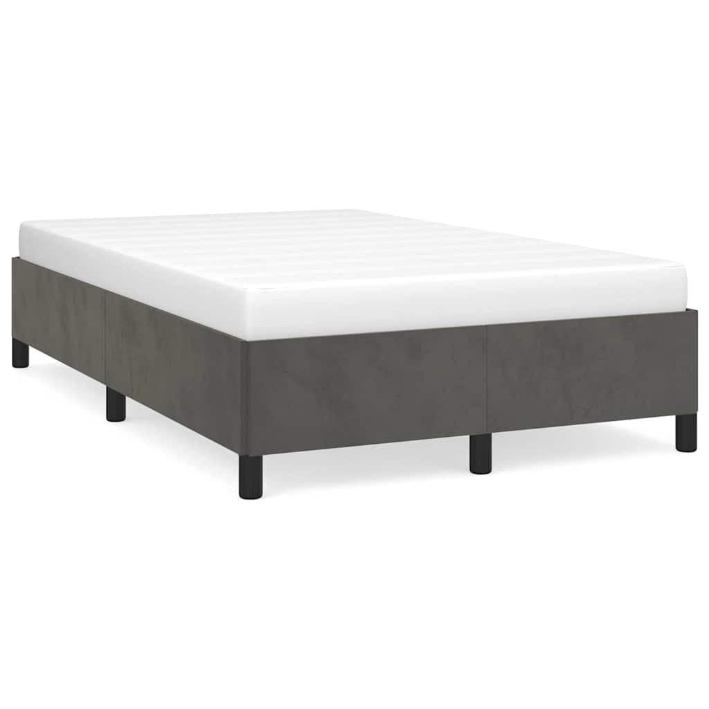 Vidaxl bedframe zonder matras 120x190 cm fluweel donkergrijs