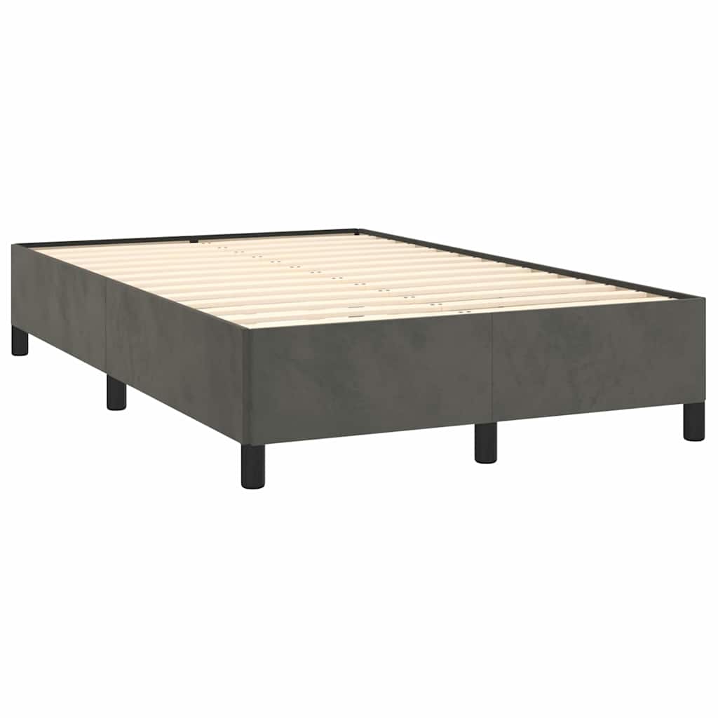 Vidaxl bedframe zonder matras 120x190 cm fluweel donkergrijs