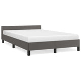 Vidaxl bedframe zonder matras 120x190 cm kunstleer grijs