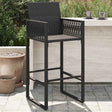 Vidaxl tuinbarkrukken 2 st poly rattan zwart