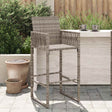 Vidaxl tuinbarkrukken 2 st poly rattan grijs