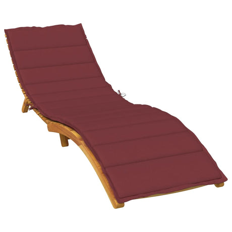 Poduszka do leżaka Vidaxx 200x50x4 cm tkanina, cętkowane wino czerwone