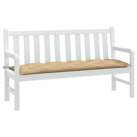 Poduszka na ławkę ogrodową VidaXL 150x50x7 cm, tkanina w kolorze mieszanego beżu