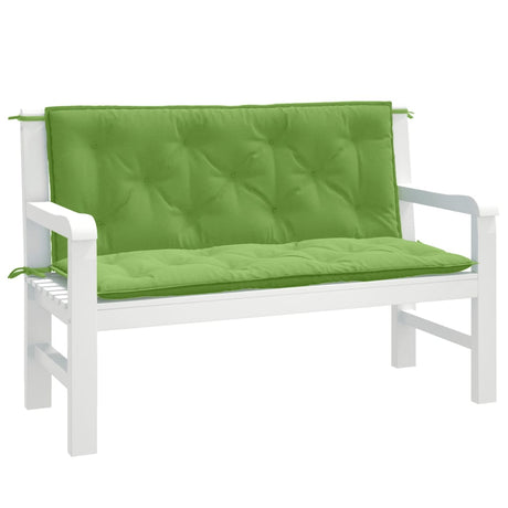 Poduszki na ławkę ogrodową Vidaxx 2 szt. 120x50x7 cm tkanina mieszana zieleń