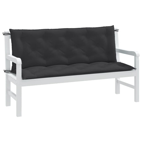 Poduszki na ławkę ogrodową Vidaxx 2 szt. 150x50x7 cm tkanina mieszana antracyt