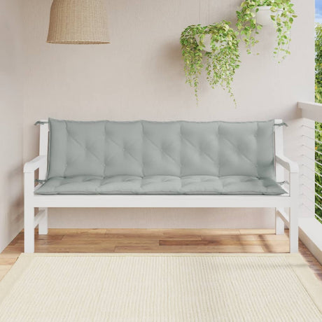 Poduszki na ławkę ogrodową Vidaxx 2 szt. 180x50x7 cm tkanina mieszana jasnoszara