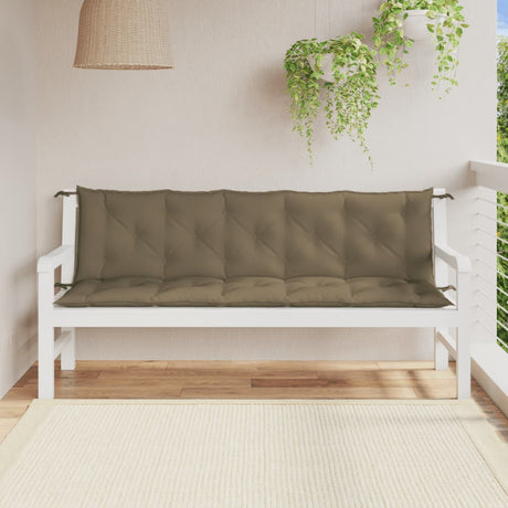 Poduszki na ławkę ogrodową Vidaxx 2 szt. 180x50x7 cm tkanina cętkowana taupe