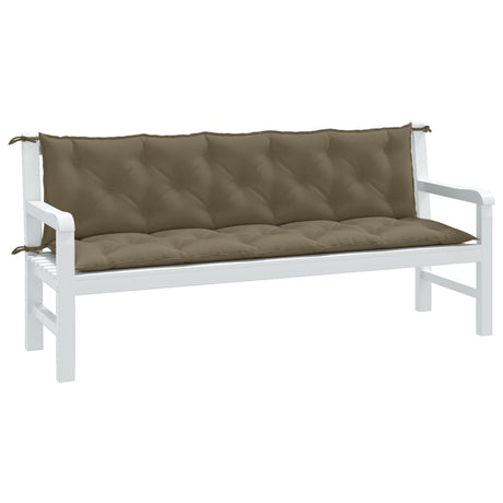 Poduszki na ławkę ogrodową Vidaxx 2 szt. 180x50x7 cm tkanina cętkowana taupe