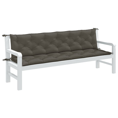 Poduszki na ławkę ogrodową Vidaxx 2 szt. 200x50x7 cm tkanina mieszana ciemnoszara