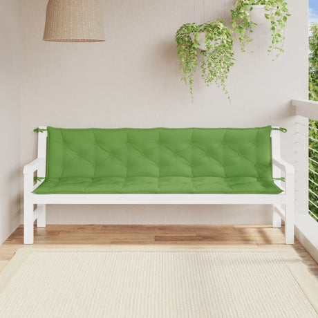 Poduszki na ławkę ogrodową Vidaxx 2 szt. 200x50x7 cm tkanina mieszana zieleń
