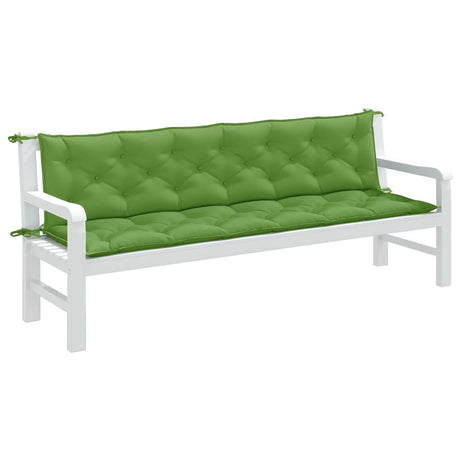Poduszki na ławkę ogrodową Vidaxx 2 szt. 200x50x7 cm tkanina mieszana zieleń