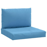 Vidaxl palletkussens 2 st stof gemêleerd blauw