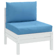 Vidaxl palletkussens 2 st stof gemêleerd blauw