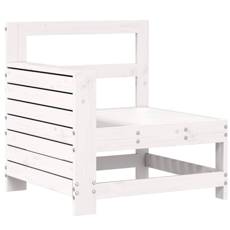 Vidaxl tuinbank met armleuning 69x62x70,5 cm massief grenenhout wit