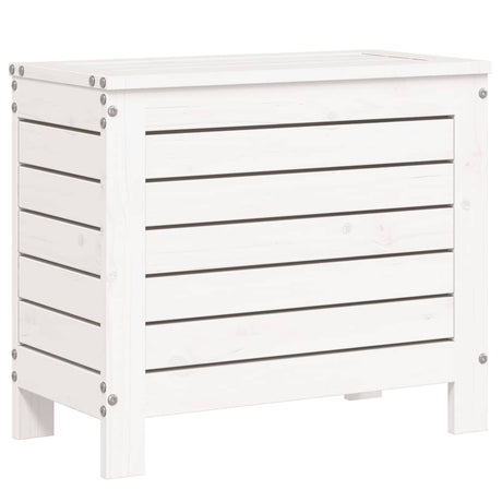 Vidaxl tuinvoetenbank 62x31,5x52 cm massief grenenhout wit