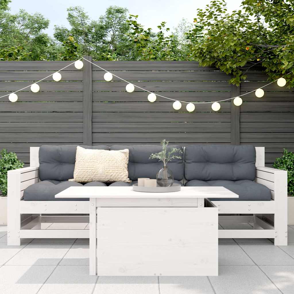 Vidaxl tuintafel 100x50x75 cm massief grenenhout wit
