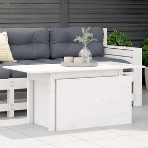Vidaxl tuintafel 100x50x75 cm massief grenenhout wit