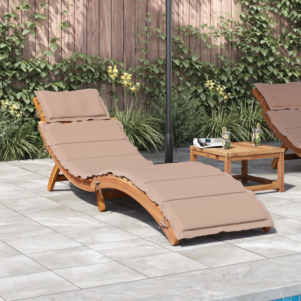 Vidaxl ligbed massief acacia hout taupe