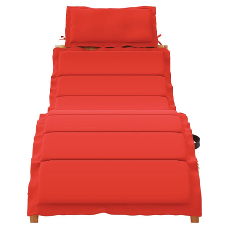 Vidaxl ligbed massief acacia hout rood