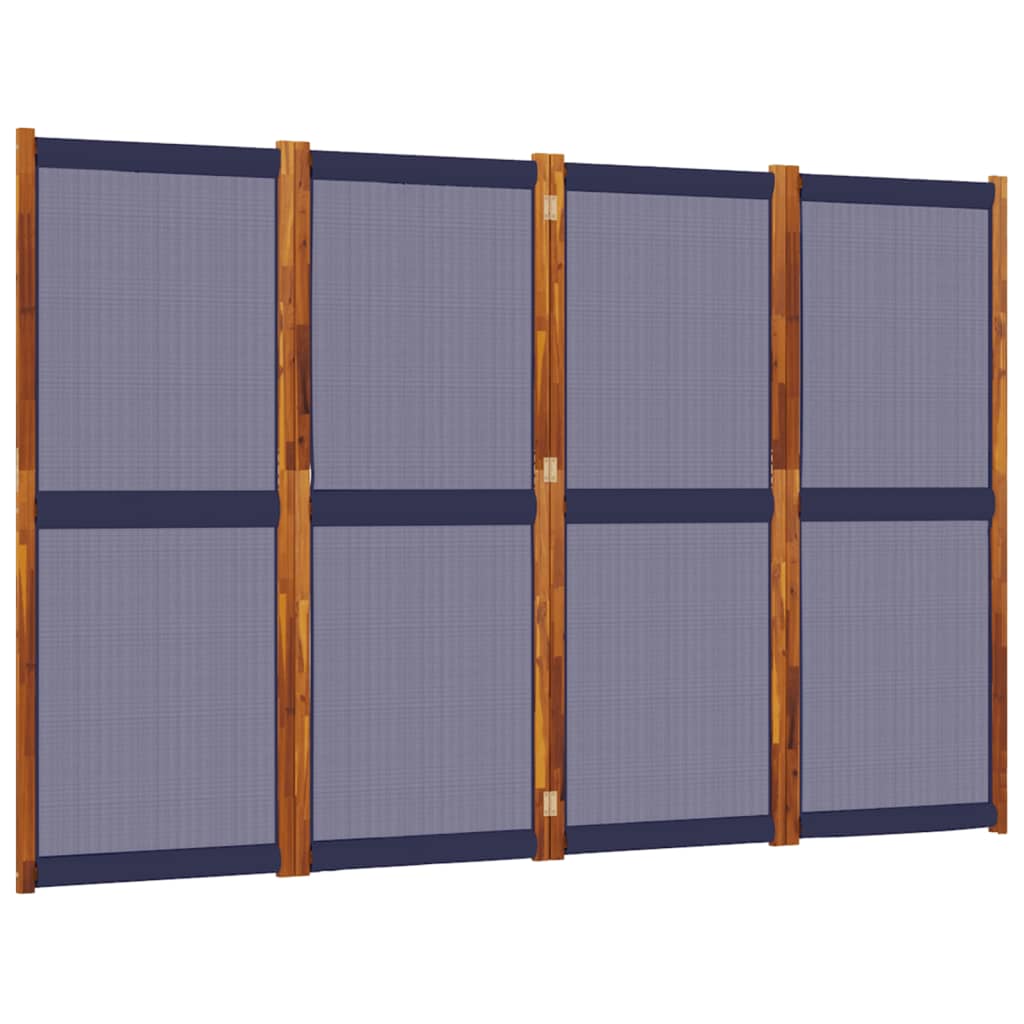 Vidaxl kamerscherm met 4 panelen 280x180 cm donkerblauw