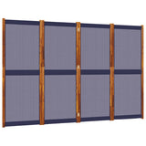 Vidaxl kamerscherm met 4 panelen 280x180 cm donkerblauw