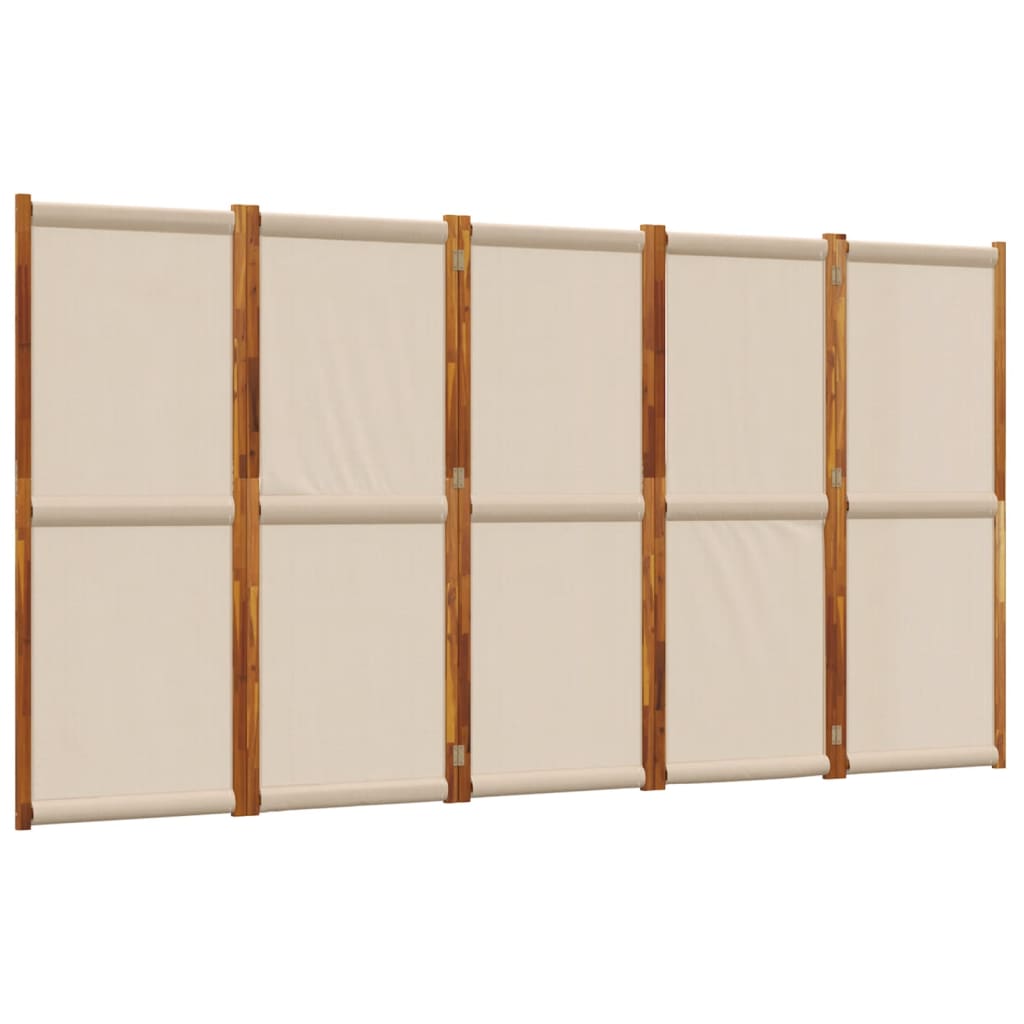 Vidaxl kamerscherm met 5 panelen 350x180 cm taupe